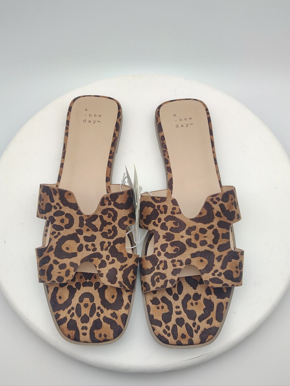 New A New Day Leopard Print Slide Sandals Size 9.5